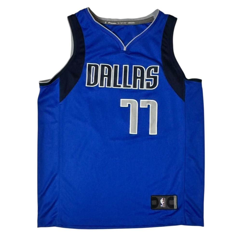 Luka Doncic Dallas Mavericks 77 Blue Basketball Jersey Fanatics Mens Medium